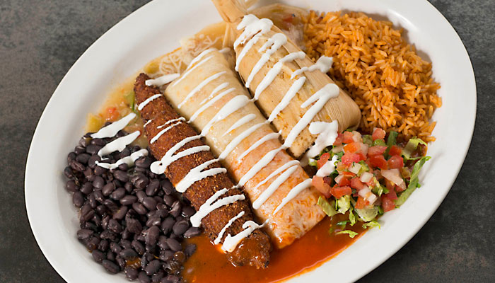 image of Mexican food combination plate