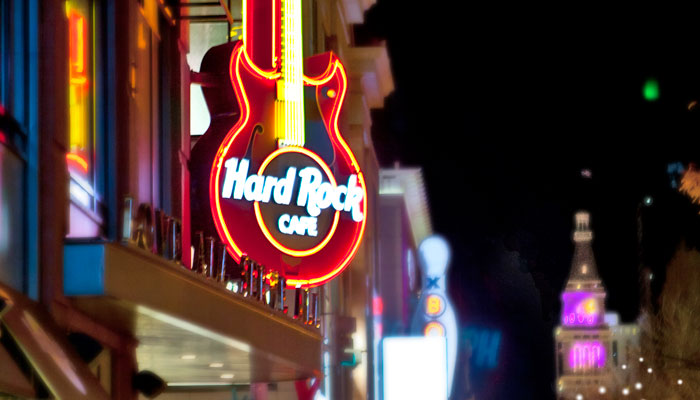 image of Hard Rock Cafe neon sign